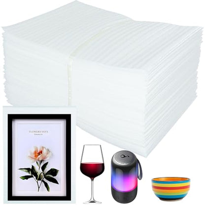 Cushion Foam Wrap Pouches for Moving(50 Pack 10"x12'') - size: 10"X 12" 50PCS