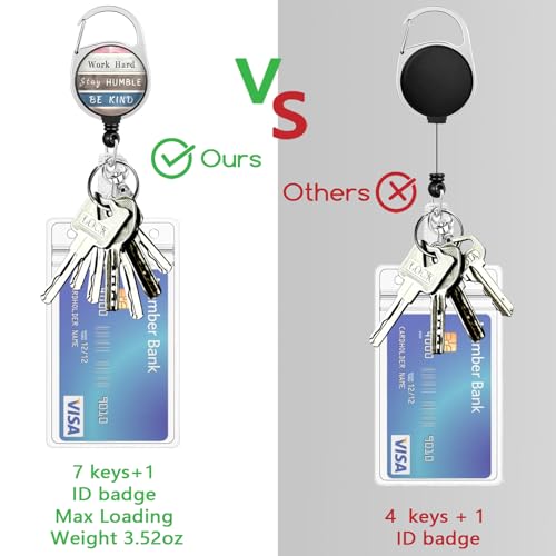 Piefly Lanyards for Id Badge, Teacher Card Holder Retractable Reel Positive - color: Inspirational Quote