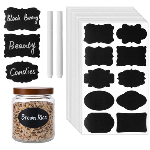 Homrelaxy 360 Pcs Chalkboard Labels Stickers for Glass Jars, 3"x 2" - size: 3"x2"