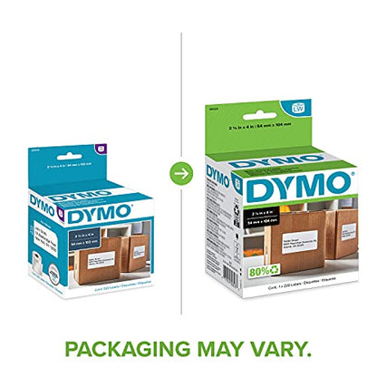 DYMO Authentic LW Shipping Labels, DYMO Labels for LabelWriter Label Printers, 2-1/8" x 4", 1 Roll of 220 - size: 1 Roll