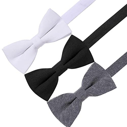 AUSKY 8 PACKS Elegant Adjustable Pre-tied Bow Ties for Men Boys (1&4&5&6&8 Pack for option) - color: M5