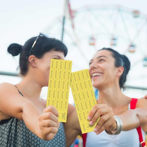 Kosiz 25 Bid 504 Raffle Ticket Sheets Chinese Auction Tickets, Yellow - color: Yellow, size: 25 Bid