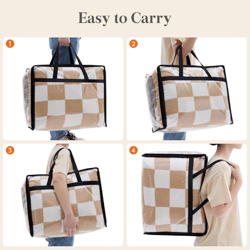 Lifewit 45L Clear Clothes Storage Bags,Plastic Foldable Blanket Storage Bag - size: 45L