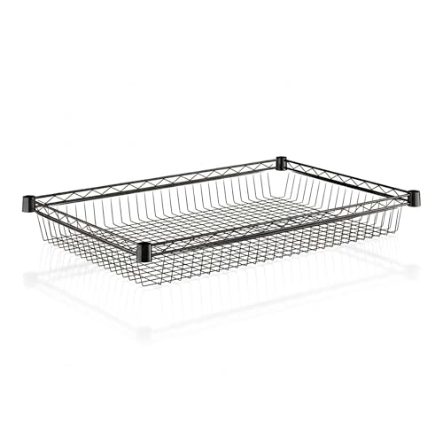 24" x 36" NSF Additional Wire Shelf Basket, Heavy Duty Replacement Black Shelf for Commercial Racks - color: Black, size: 24" x 36"