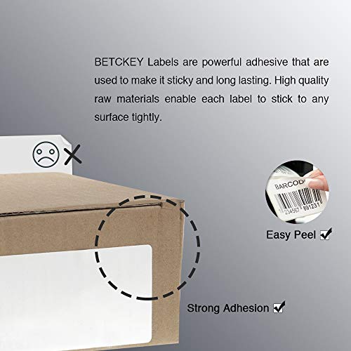 BETCKEY - 1.5" x 0.5" (38 mm x 13 mm) Thermal Labels, [10 Roll/23500 Labels] - color: 10-rolls (23500 Labels)