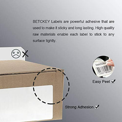 BETCKEY - 1.5" x 0.5" (38 mm x 13 mm) Thermal Labels, [1 Roll/2350 Labels] - color: 01-rolls (2350 Labels)