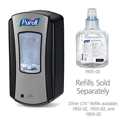 Purell LTX-12 Manual Hand Sanitizer Dispenser, Black, 1200 mL - 1928-04 - color: Chrome/Black
