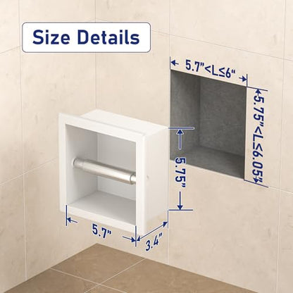 Toilet Paper Holder for Bathroom Renovation - color: White