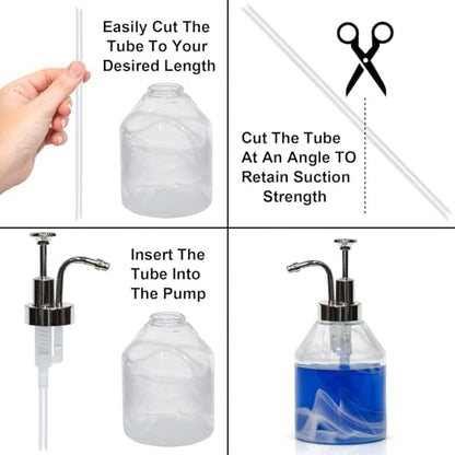 Soap and Lotion Dispenser Pumps Replacement Head, ABS Material Wider Mouth Bottle of 33mm (1.3inch) Gloss Smooth Action Pump, Rust Proof & Leak Proof for Soap Lotion Bottle Upcycling (Silver) - color: Reflective Silver