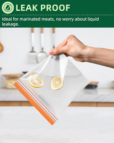 Lerine 22 Pack Stand Up Reusable Freezer Bags, Dishwasher Microwave Safe - color: Multicolor, size: 22 Pack-8 Gallon 8 Sandwich 6 Snack
