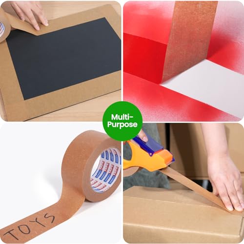 ADHES Heavy Duty Paper Packing Tape Kraft Paper Tape