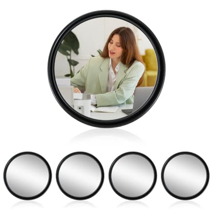 4PCS Office Cubicle Mirrors, 2.3" Adjustable See Behind You Mirror