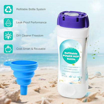 Bisenkud Leak-Resistant Refillable Bottle for Swiffer® Power Mop™, 720mL