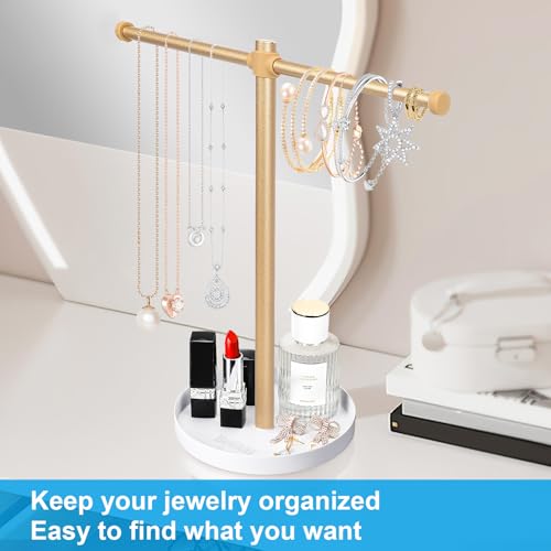 bodkar Necklace Stand Aesthetic Necklace Holder - color: Gold