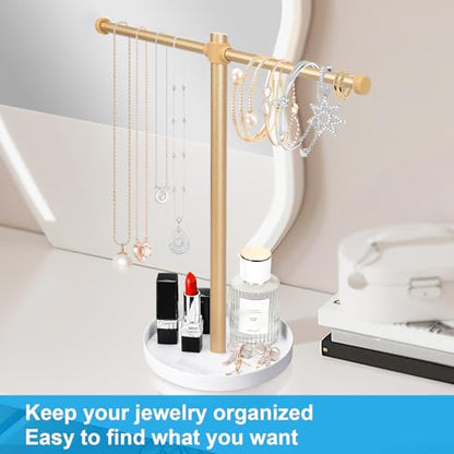 bodkar Necklace Stand Aesthetic Necklace Holder - color: Gold