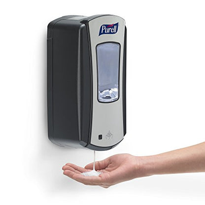 Purell LTX-12 Manual Hand Sanitizer Dispenser, Black, 1200 mL - 1928-04 - color: Chrome/Black