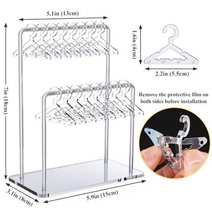 NiHome 2-Tier Earring Holder Organizer, 48 Pairs Acrylic Display, Clear - color: Clear, size: Without Tray