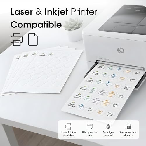 1.5" Circle Labels for Laser & Inkjet, Spartan Industrial Template C003 - size: 1.5" Circle
