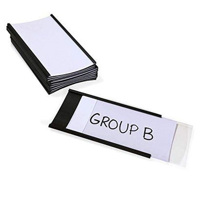 SmartSign Magnetic 'C' Channel Label Holders | 2.5" x 4" Pack of 10 - size: 2.5" x 4"