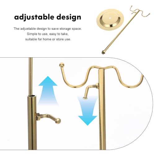 Adjustable Height Handbag Display Stand Metal Purse Organizer for Store Counter Lightweight Handbag Hanger for Retail and Home Use Space-Saving Design for Bag Shops and Wardrobe