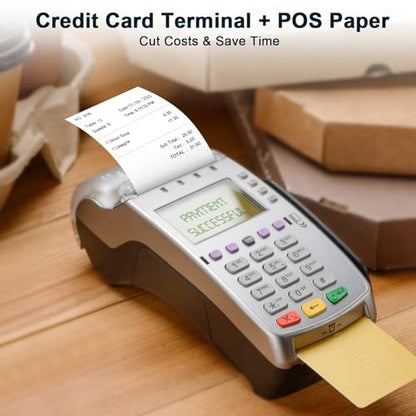 (200 Rolls) 2 1/4 x 50 Thermal Paper Rolls- Credit Card Receipt Paper - BPA-Free, Compatible with Clover Flex, Square Terminal and More - size: 200 Rolls- 2 1/4 x 50 thermal paper