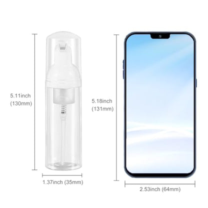 3pcs 2oz Small Size Mousse Plastic Travel Foam Pump Bottle Dispenser - color: Clear+green+pink