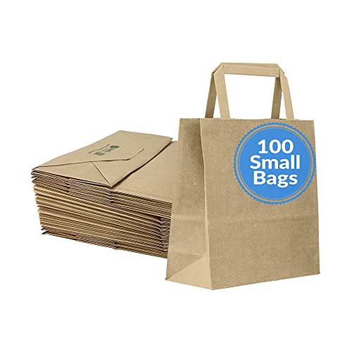 Reli. 100 Pack Small Paper Bags with Handles
