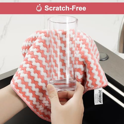 JOYMOOP Microfiber Cleaning Cloth, 18 Piece Set, Small, Pink - color: B