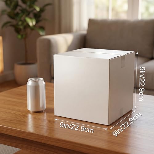 Hoikwo 15 Packs 9x9x9 Large Thin White Shipping Boxes - color: White, size: 9x9x9-15 Boxes