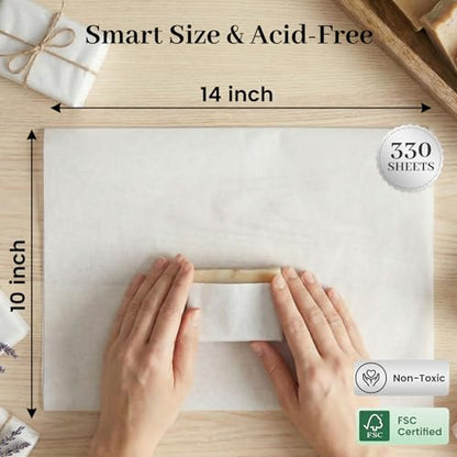 Koogel 330 Sheets White Tissue Paper, 14 X 10 inches Tissue Paper Bulk - color: White