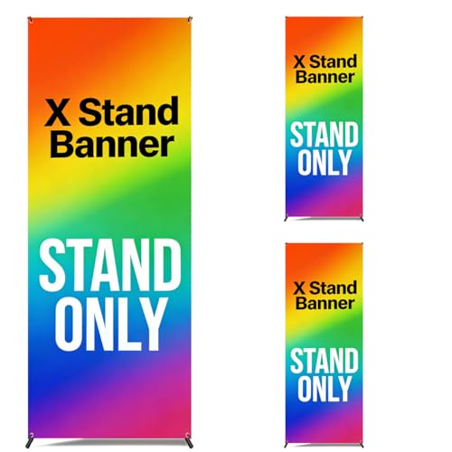 Premium X Banner Stand Display, 24"x72", 3 Pack - size: 3 PACK