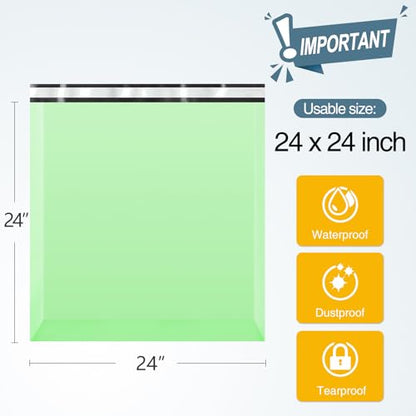 Famagic Poly Mailers 24x24 Inch 50pcs Shipping Bags Mint Green Shipping Envelopes Self Seal Mailers Bags Waterproof and Tear-Proof Packaging Bags - color: Mint Green, size: 24x24