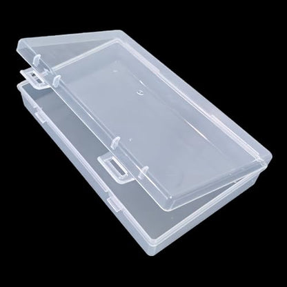 6 Pieces Rectangular Empty Mini Clear Plastic Organizer Box - size: 155 x 92 x 30 mm