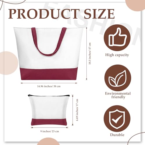 Sanwuta Blank Canvas Tote Bags Makeup Bags, Muted Hues Set, 40 Pcs - color: Muted Hues Set