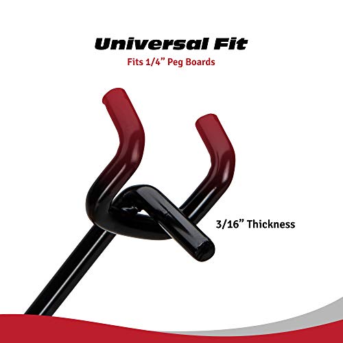 Presa Heavy Duty Black Steel Peg Board Shelving Hooks, 2-Inch, 50-Pack - color: Black, size: 2 Inch