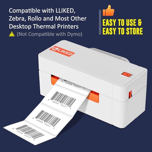LLIKED 2.25" x 1.25" Direct Thermal Labels, 12000 Barcode Address Labels - size: 2.25"x1.25"-12 Rolls