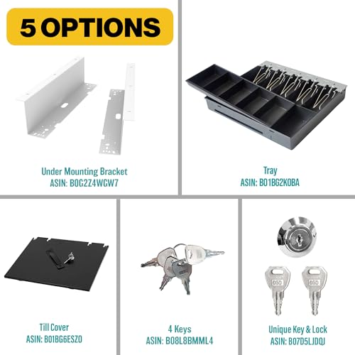 HK SYSTEMS 16inch "Stainless Steel" Front Heavy Duty POS"USB" Interface Cash Drawer with 5Bill/5Coin (White)"NO Compatibility with Square POS System for Now - color: 16" POS-USB White