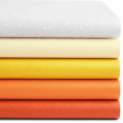 UNIQOOO 500 Sheets Fall Tissue Paper Bulk for Gift Bags, 20x14 Inch Gift Wrapping Tissue Paper, Acid Free 17gsm Soft Wrap Sheets for Thanksgiving Birthday Party DIY Crafts - color: Orange