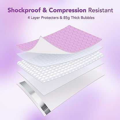 Metronic Bubble Mailers 6x10 Inch 100 Pack Lavender Padded Envelopes - color: Lavender Purple, size: 6x10" 100 pc