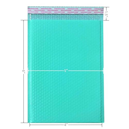 Bubble Mailers 4x6 Inch 50 Pack Small Padded Envelopes Bags (Teal) - color: Teal, size: 4X6 Inches