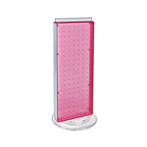 Azar 700508-PNK 8-Inch W by 20-Inch H Revolving Pink Pegboard Counter Unit, Pink - color: Pink, style: Pegboard Only