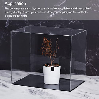 MECCANIXITY Acrylic Display Case Plastic Box Cube Storage Box Clear Small Assemble Dustproof Showcase 14.1x8.2x8 Inch for Collectibles Items - size: 14.1x8.2x8 Inch