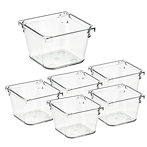 Ravinte 6 Pack Drawer Organizer, 3" X 3" Plastic Storage Bins - size: 3" x 3"