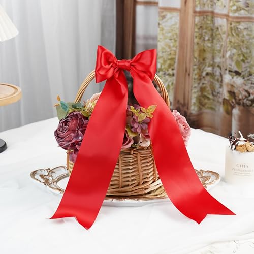 Red Double-Faced Satin Ribbon, 3 Inch x 10 Yards - color: Red