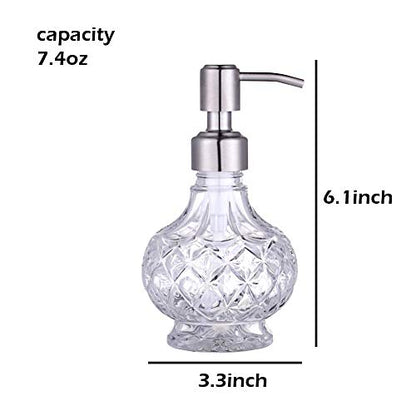 YunNasi Soap Dispenser with Pump, Clear Crystal Design, Refillable - color: Style 1