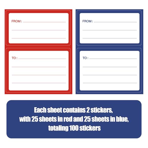 Mabor 100Pcs to from Address Mailing Labels, Self-Adhesive Blank