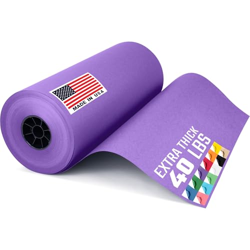 USA Made 18" x 8640" (720 ft) Lilac Kraft Paper Roll, Large Size - color: Lilac, size: 1 Roll