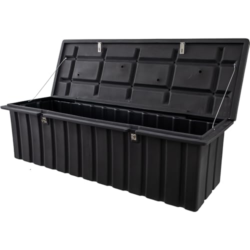 Buyers Products 1712260 Black Poly All-Purpose Storage Chest , 18.8 cu. ft, Made In The USA, Dent-Resistant Lockable Storage Box for Truck, Trailer, Dock, or Deck, High-Density Polyethylene - size: 76.5" L x 25" W x 22.63" H