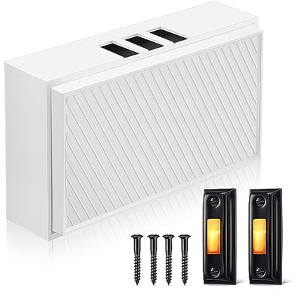 Saillong Wired Doorbell Chime with 2 Lighted Push Buttons, Bar Style - style: Checked