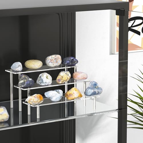 3 Tier Acrylic Display Risers, Large Perfume Organizer Stand (2 Pack)